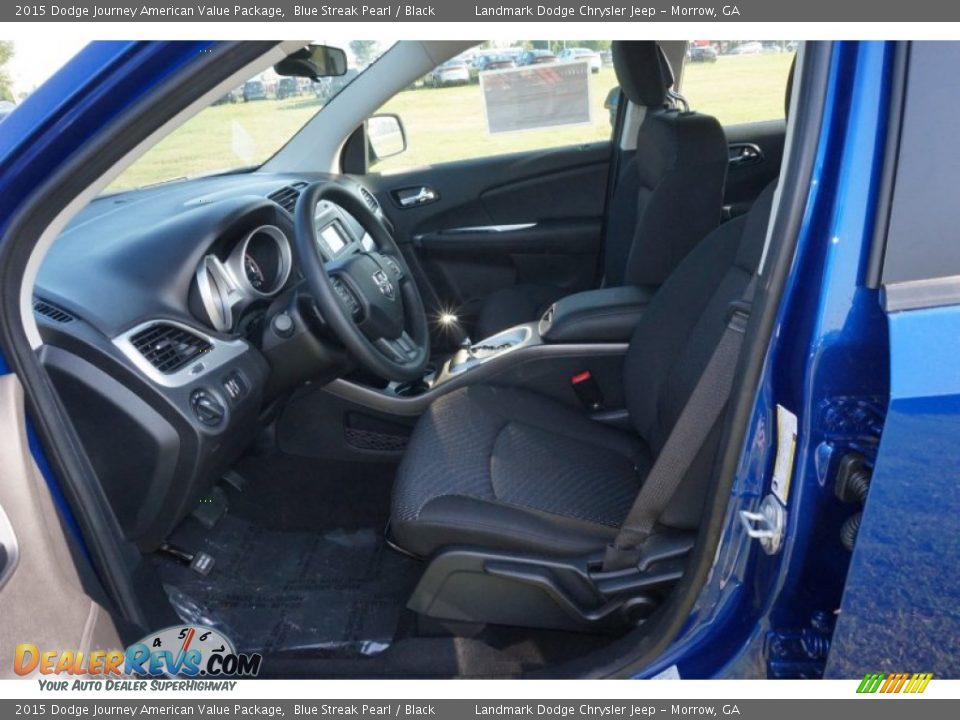 2015 Dodge Journey American Value Package Blue Streak Pearl / Black Photo #5