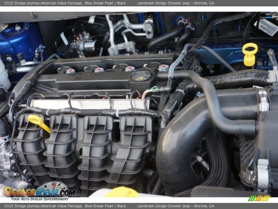 2015 Dodge Journey American Value Package Blue Streak Pearl / Black Photo #6