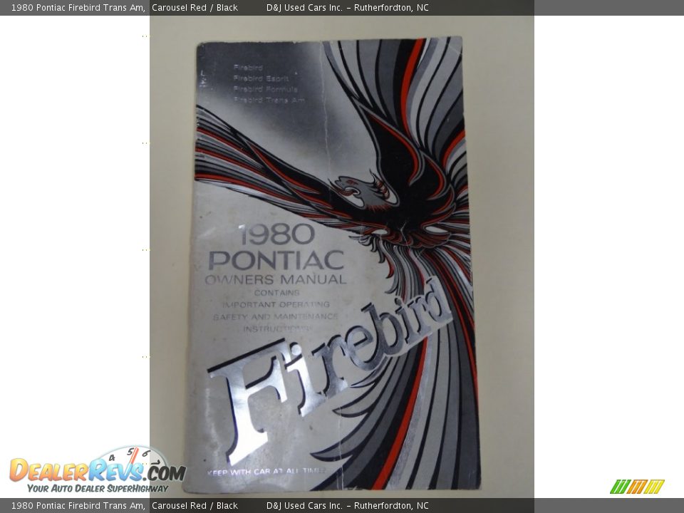 1980 Pontiac Firebird Trans Am Carousel Red / Black Photo #29