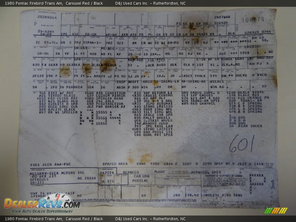 1980 Pontiac Firebird Trans Am Carousel Red / Black Photo #31