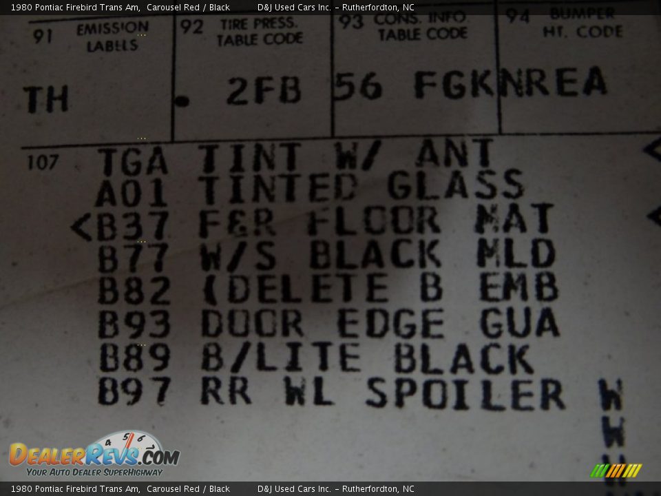 1980 Pontiac Firebird Trans Am Carousel Red / Black Photo #32