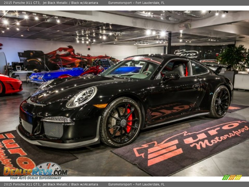 2015 Porsche 911 GT3 Jet Black Metallic / Black w/Alcantara Photo #1