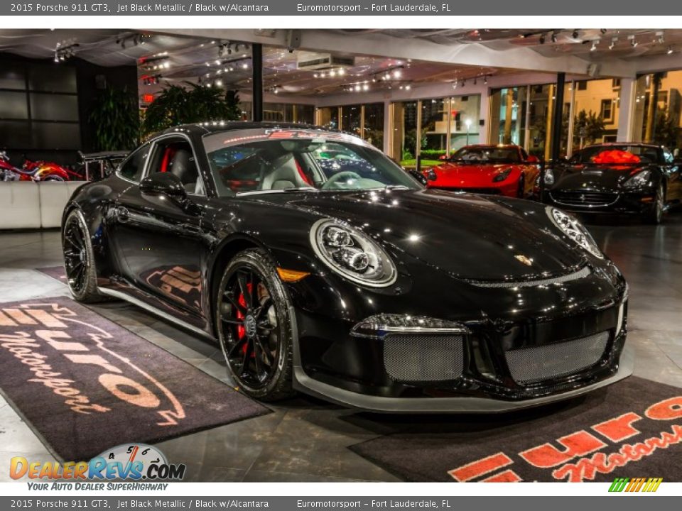 2015 Porsche 911 GT3 Jet Black Metallic / Black w/Alcantara Photo #2