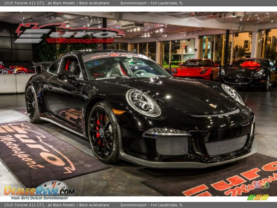 2015 Porsche 911 GT3 Jet Black Metallic / Black w/Alcantara Photo #9