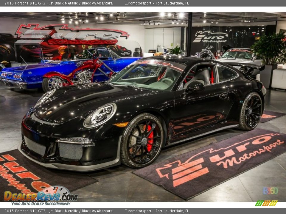 2015 Porsche 911 GT3 Jet Black Metallic / Black w/Alcantara Photo #15