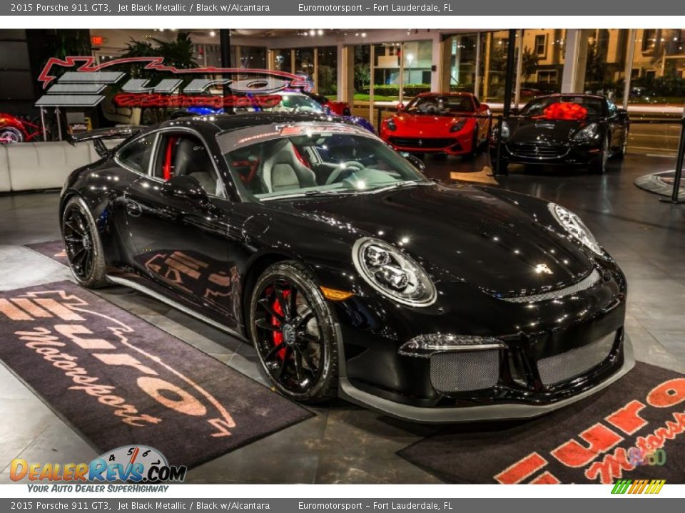 2015 Porsche 911 GT3 Jet Black Metallic / Black w/Alcantara Photo #17