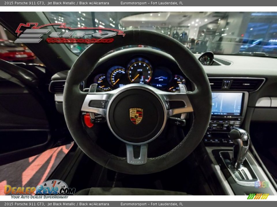 2015 Porsche 911 GT3 Jet Black Metallic / Black w/Alcantara Photo #50