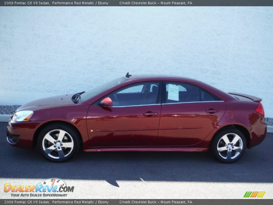 Performance Red Metallic 2009 Pontiac G6 V6 Sedan Photo #2