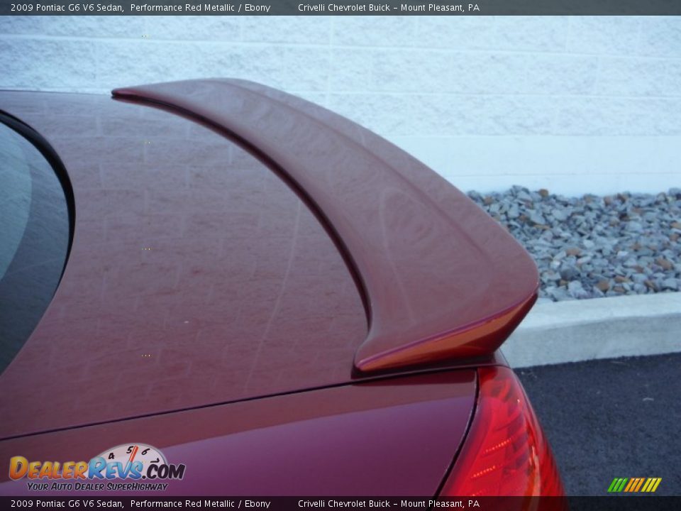 2009 Pontiac G6 V6 Sedan Performance Red Metallic / Ebony Photo #5