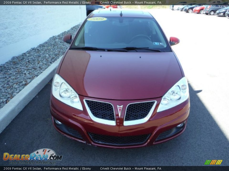2009 Pontiac G6 V6 Sedan Performance Red Metallic / Ebony Photo #6