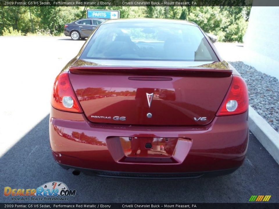 2009 Pontiac G6 V6 Sedan Performance Red Metallic / Ebony Photo #9