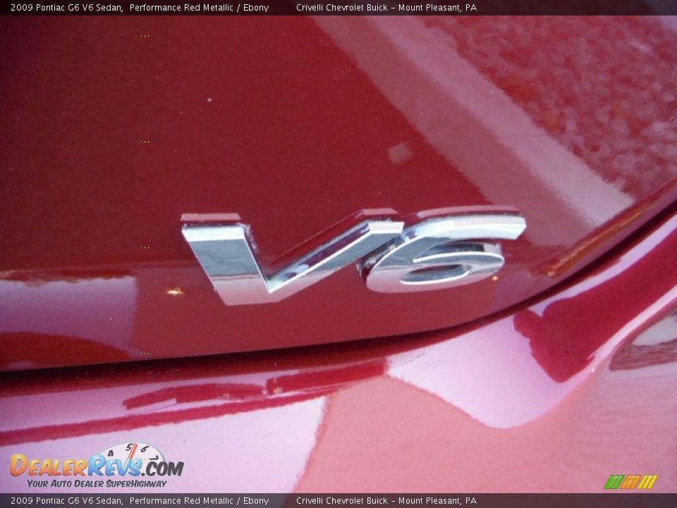 2009 Pontiac G6 V6 Sedan Performance Red Metallic / Ebony Photo #10