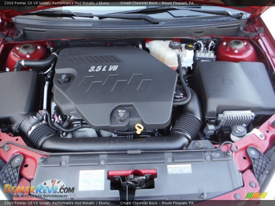 2009 Pontiac G6 V6 Sedan Performance Red Metallic / Ebony Photo #11