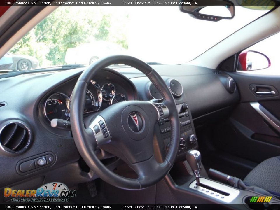 2009 Pontiac G6 V6 Sedan Performance Red Metallic / Ebony Photo #14