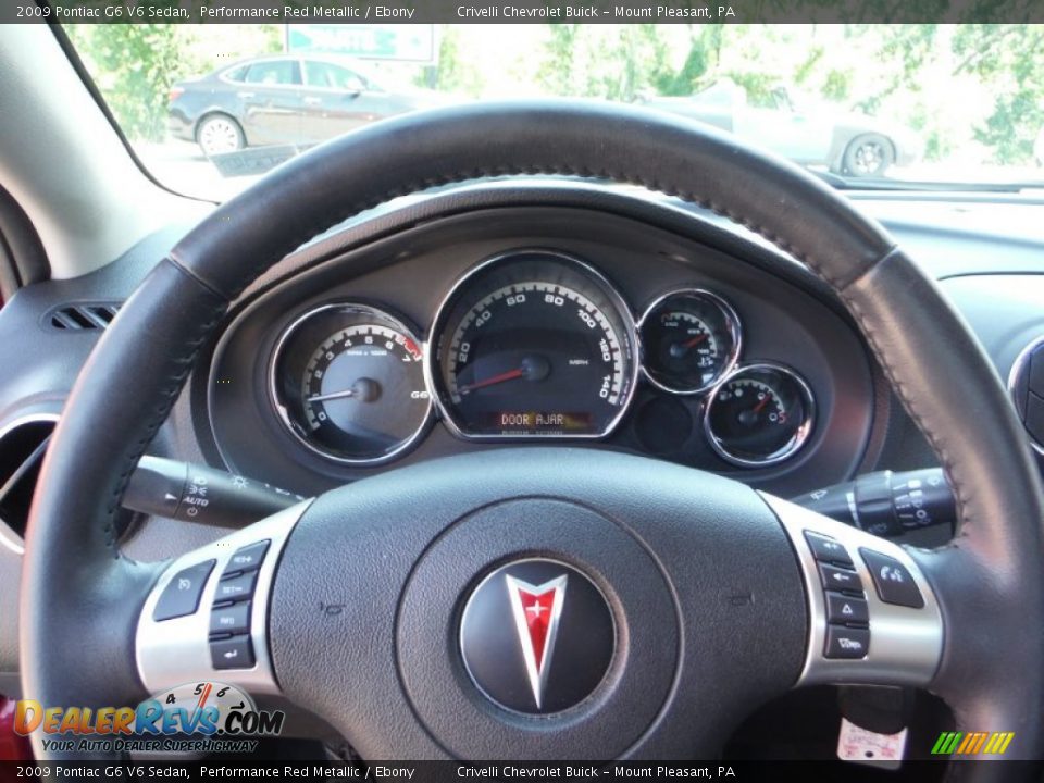 2009 Pontiac G6 V6 Sedan Performance Red Metallic / Ebony Photo #24
