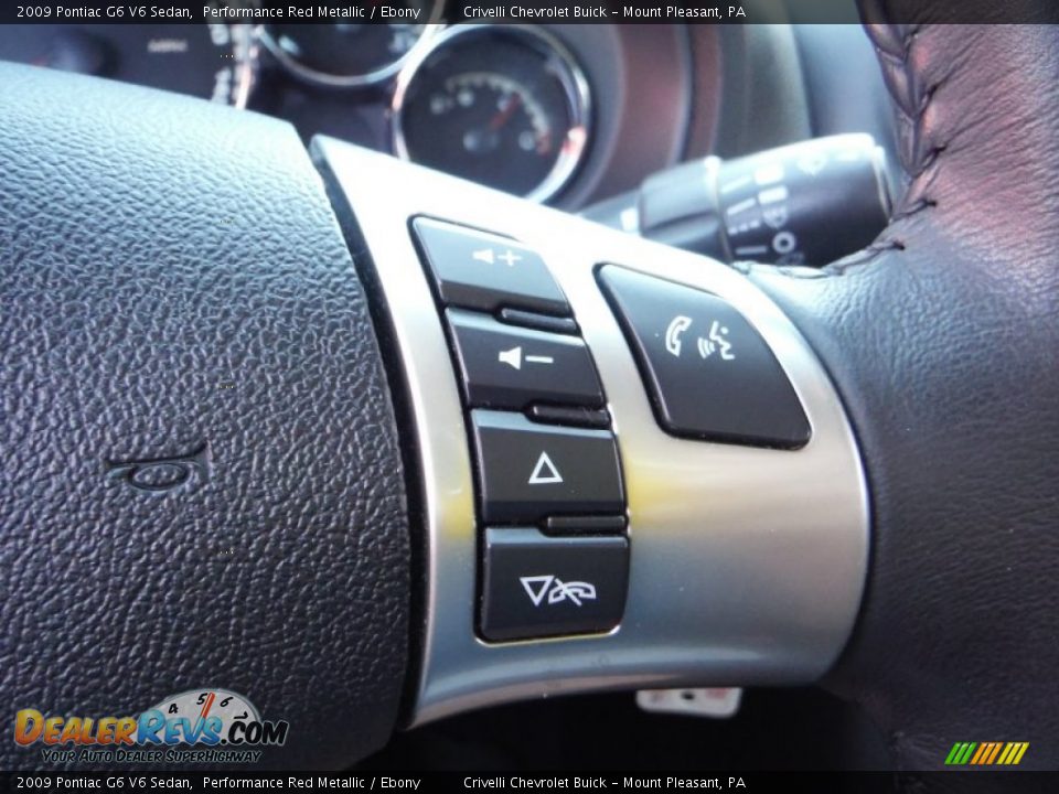 2009 Pontiac G6 V6 Sedan Performance Red Metallic / Ebony Photo #25