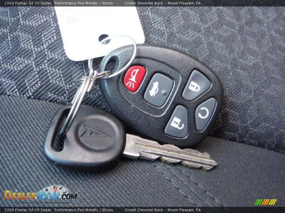 2009 Pontiac G6 V6 Sedan Performance Red Metallic / Ebony Photo #30