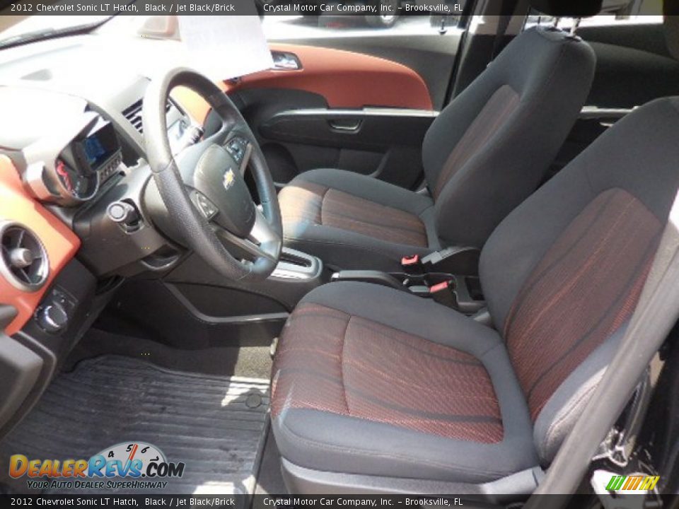 Jet Black/Brick Interior - 2012 Chevrolet Sonic LT Hatch Photo #4