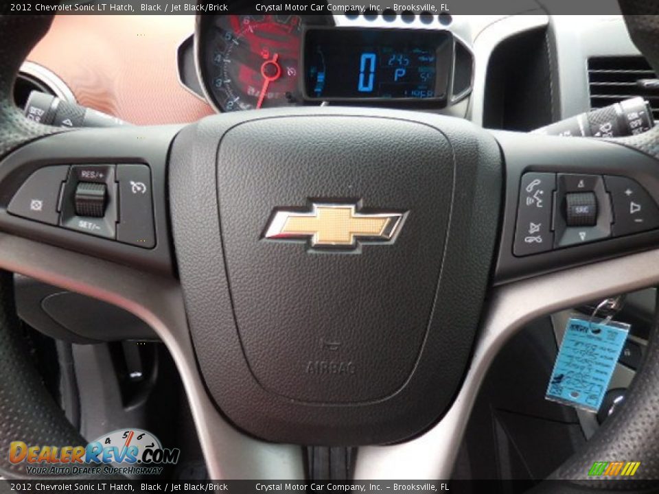 2012 Chevrolet Sonic LT Hatch Black / Jet Black/Brick Photo #22