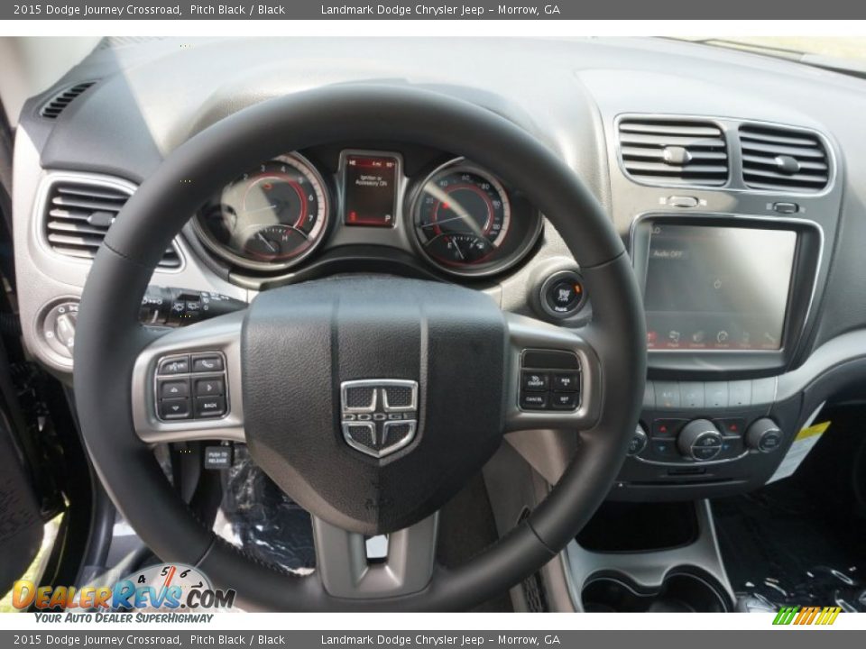 2015 Dodge Journey Crossroad Pitch Black / Black Photo #7