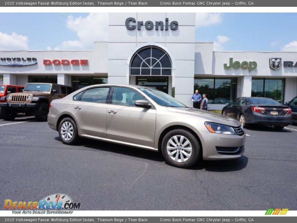 2015 Volkswagen Passat Wolfsburg Edition Sedan Titanium Beige / Titan Black Photo #1