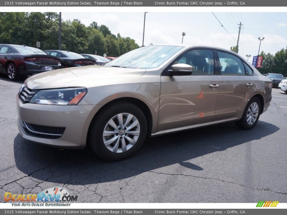 2015 Volkswagen Passat Wolfsburg Edition Sedan Titanium Beige / Titan Black Photo #3