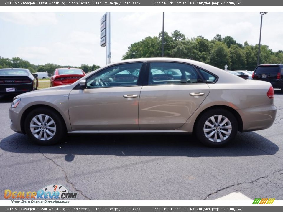 2015 Volkswagen Passat Wolfsburg Edition Sedan Titanium Beige / Titan Black Photo #4