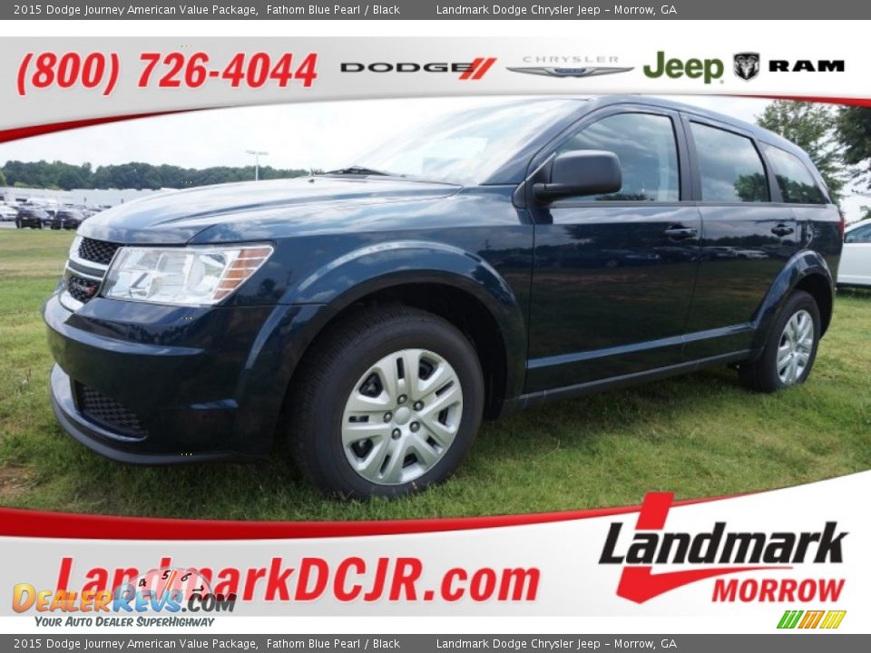 2015 Dodge Journey American Value Package Fathom Blue Pearl / Black Photo #1