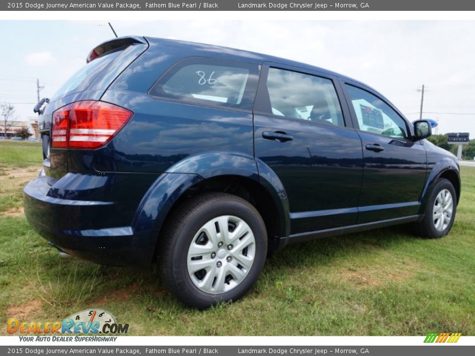 2015 Dodge Journey American Value Package Fathom Blue Pearl / Black Photo #3