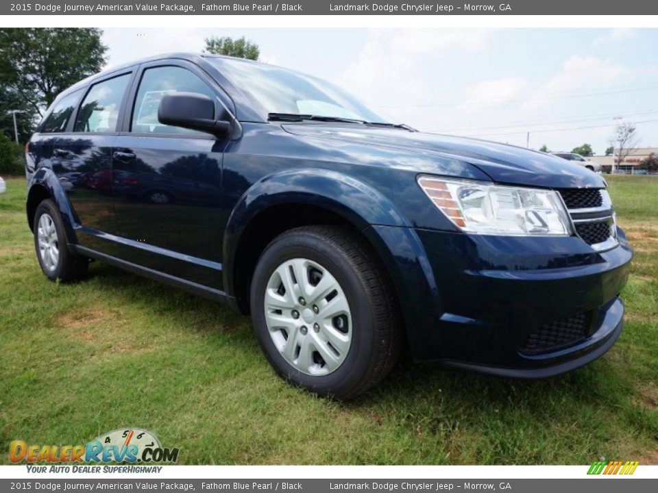 2015 Dodge Journey American Value Package Fathom Blue Pearl / Black Photo #4
