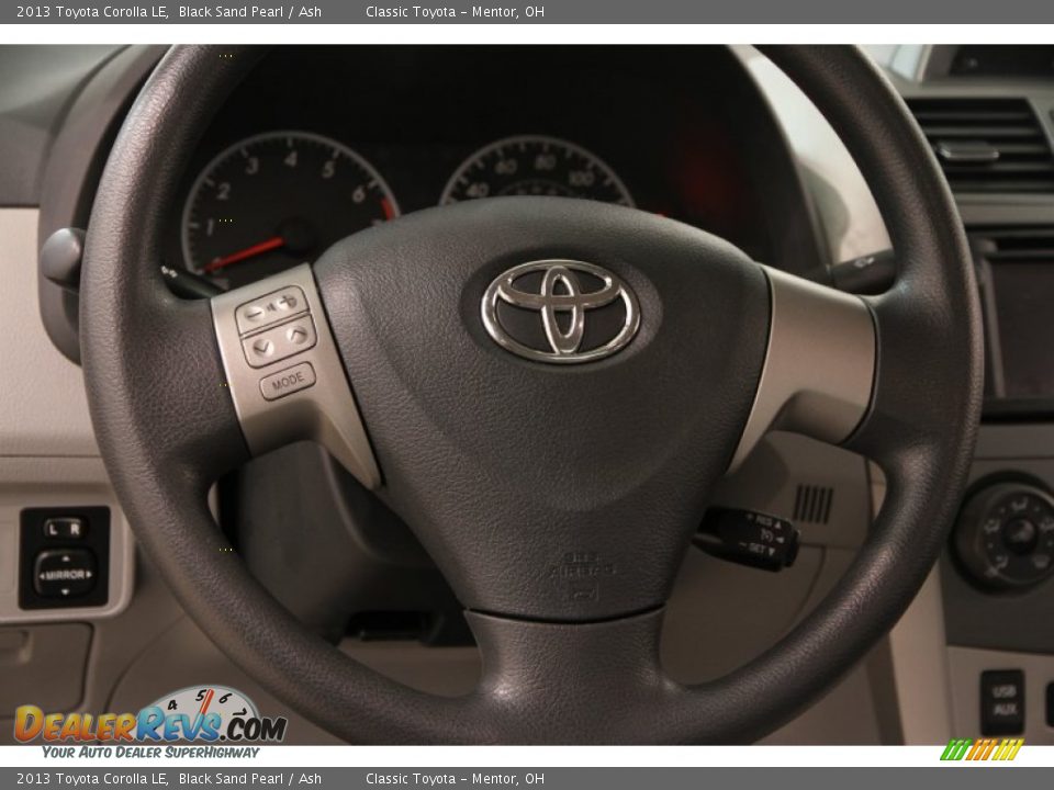 2013 Toyota Corolla LE Black Sand Pearl / Ash Photo #6
