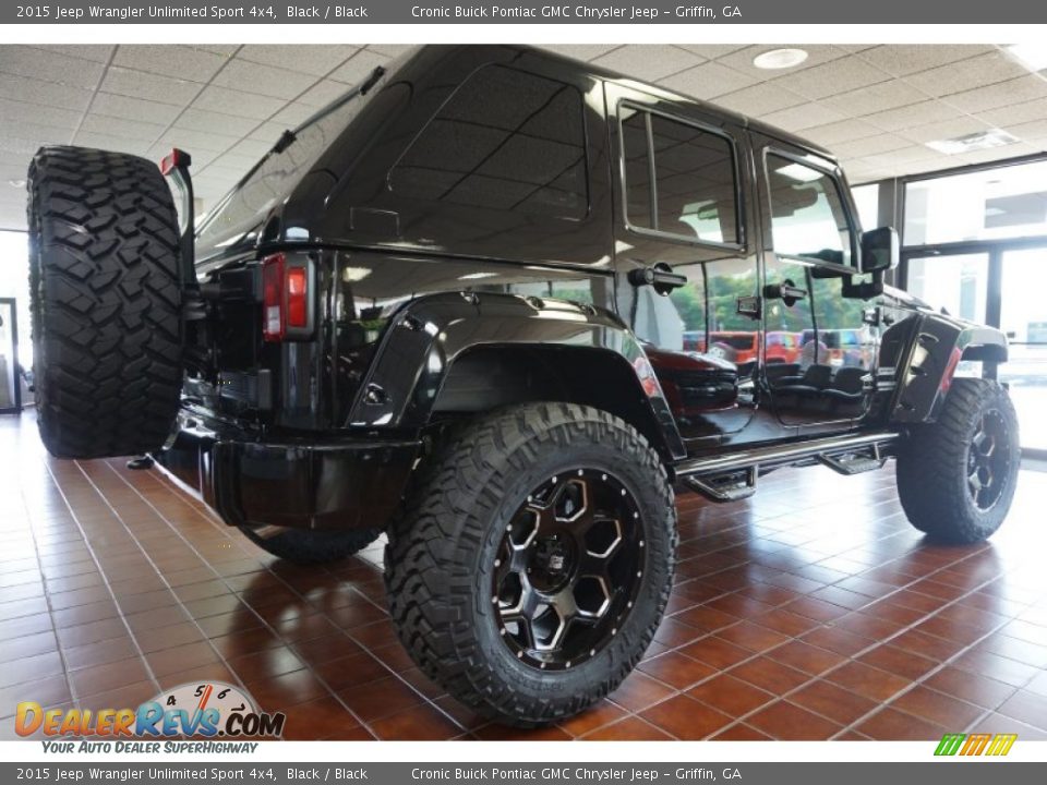 2015 Jeep Wrangler Unlimited Sport 4x4 Black / Black Photo #7