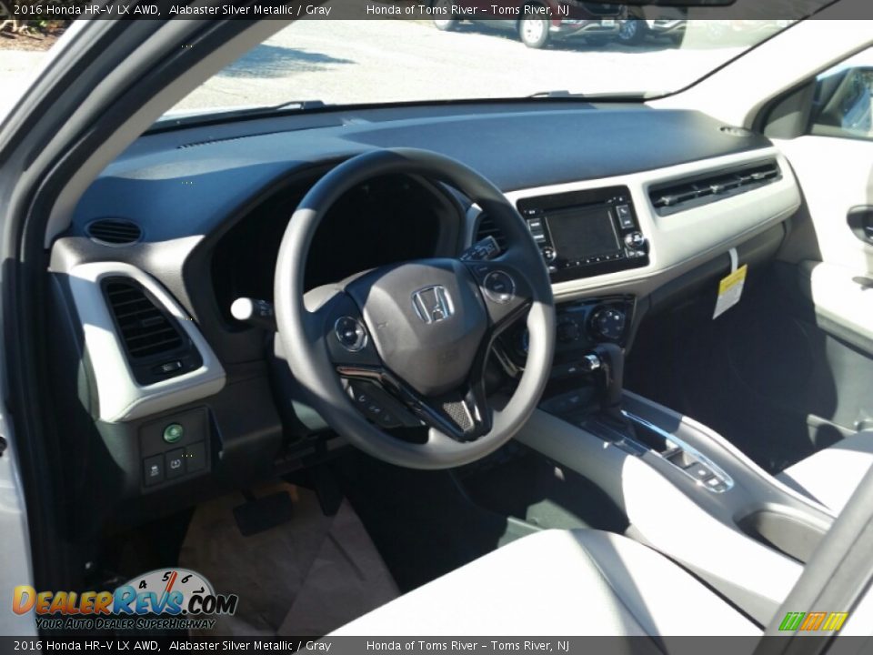 2016 Honda HR-V LX AWD Alabaster Silver Metallic / Gray Photo #4