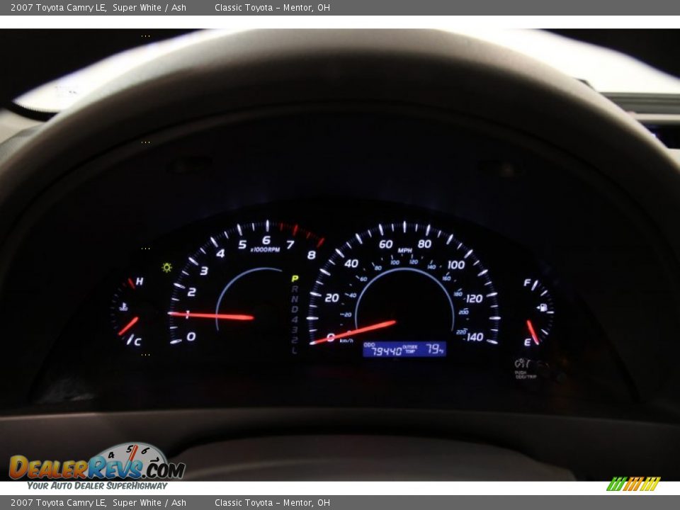 2007 Toyota Camry LE Super White / Ash Photo #7