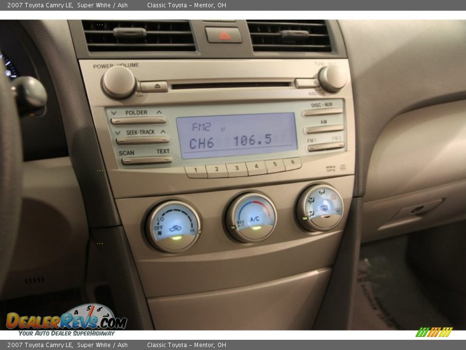 2007 Toyota Camry LE Super White / Ash Photo #8