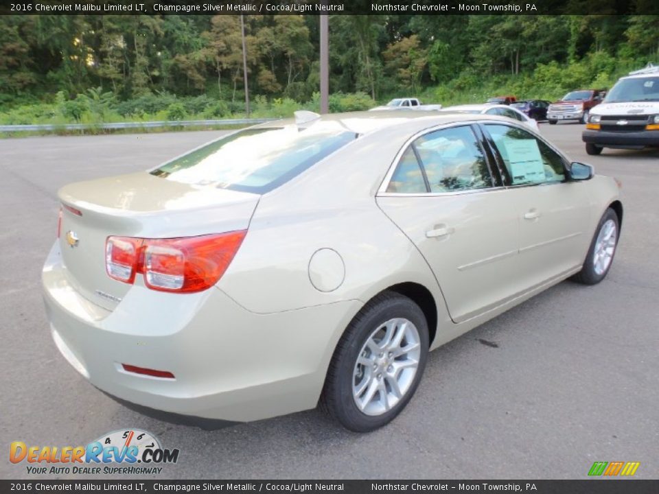 2016 Chevrolet Malibu Limited LT Champagne Silver Metallic / Cocoa/Light Neutral Photo #6