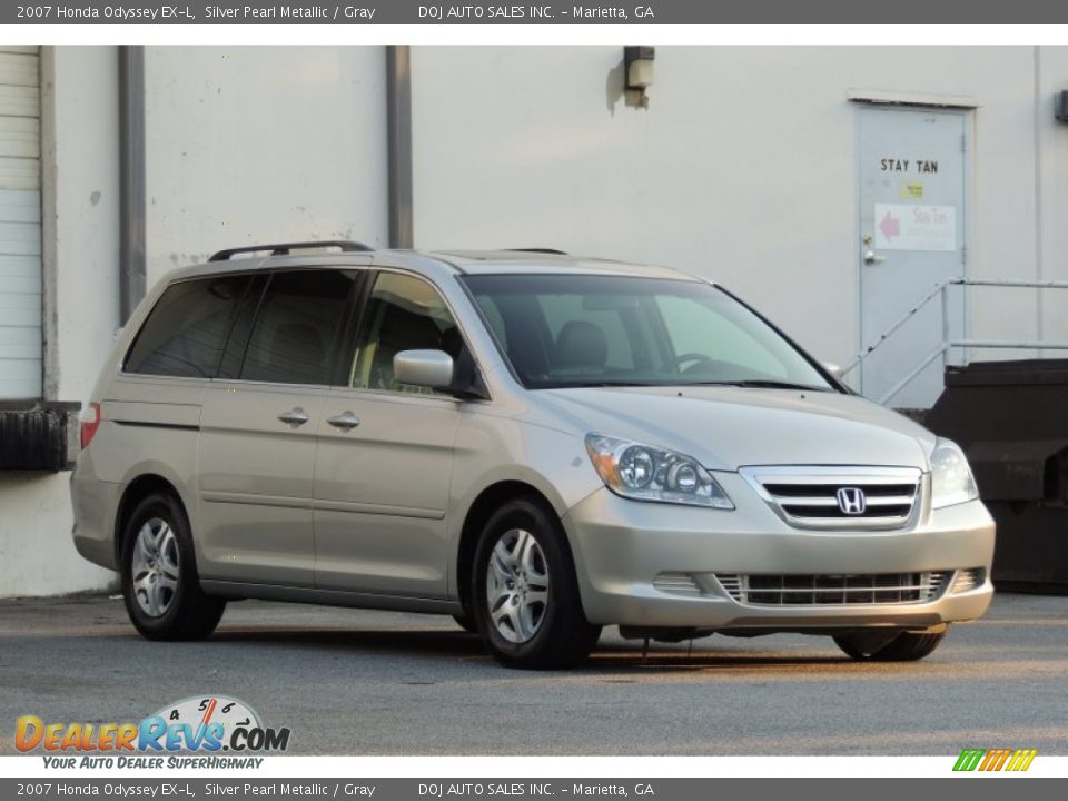 2007 Honda Odyssey EX-L Silver Pearl Metallic / Gray Photo #3