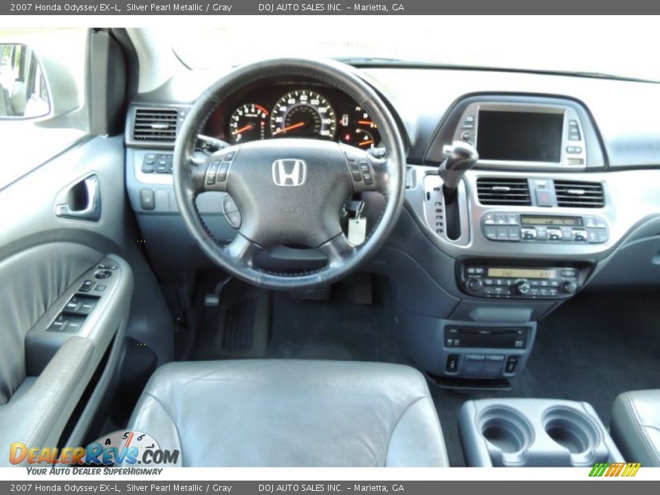 2007 Honda Odyssey EX-L Silver Pearl Metallic / Gray Photo #9