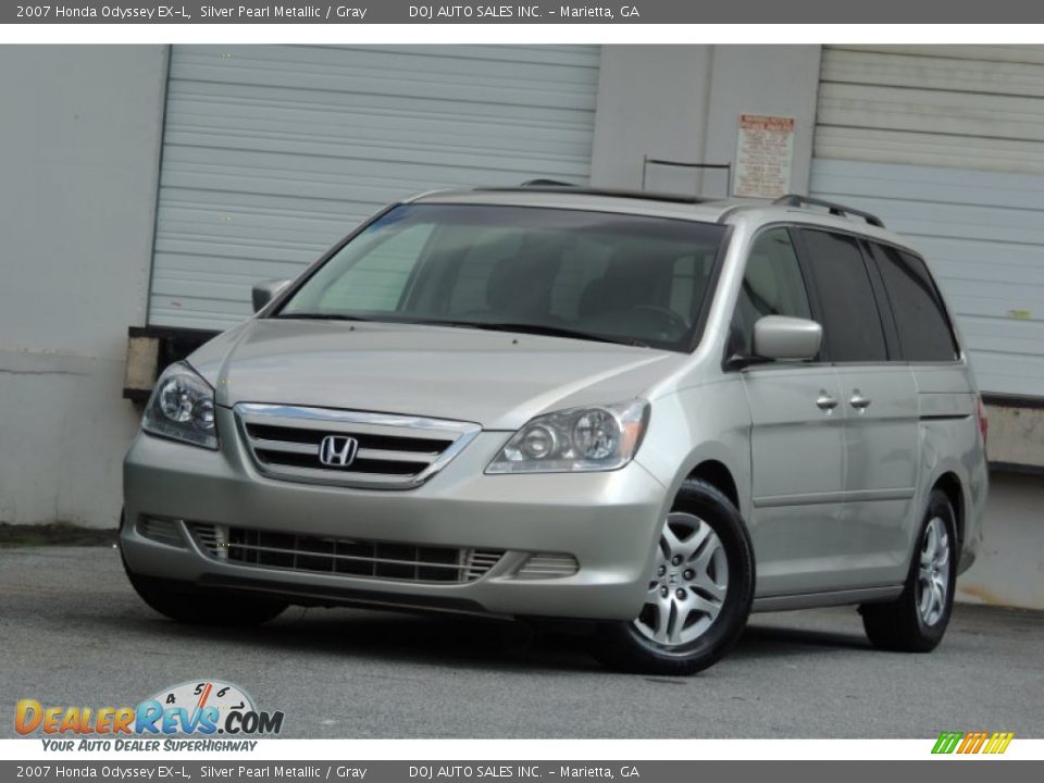 2007 Honda Odyssey EX-L Silver Pearl Metallic / Gray Photo #32