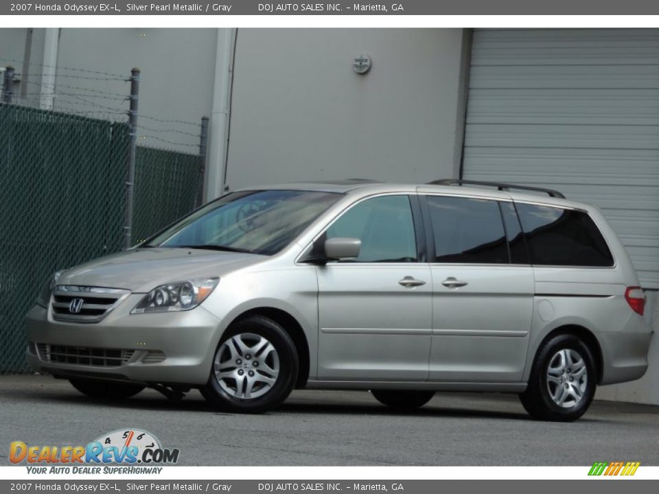2007 Honda Odyssey EX-L Silver Pearl Metallic / Gray Photo #33