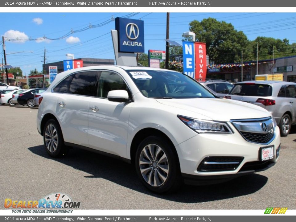 2014 Acura MDX SH-AWD Technology White Diamond Pearl / Parchment Photo #1