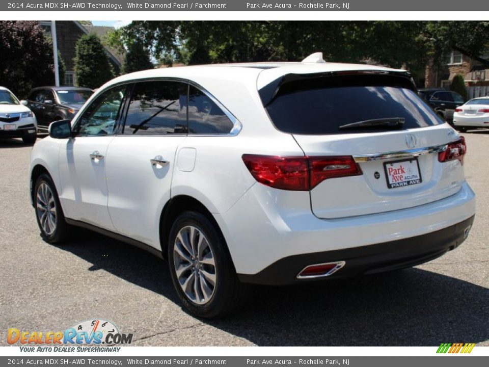 2014 Acura MDX SH-AWD Technology White Diamond Pearl / Parchment Photo #5