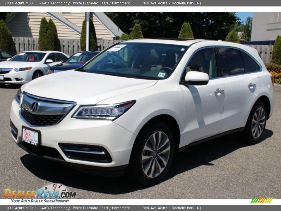 2014 Acura MDX SH-AWD Technology White Diamond Pearl / Parchment Photo #7
