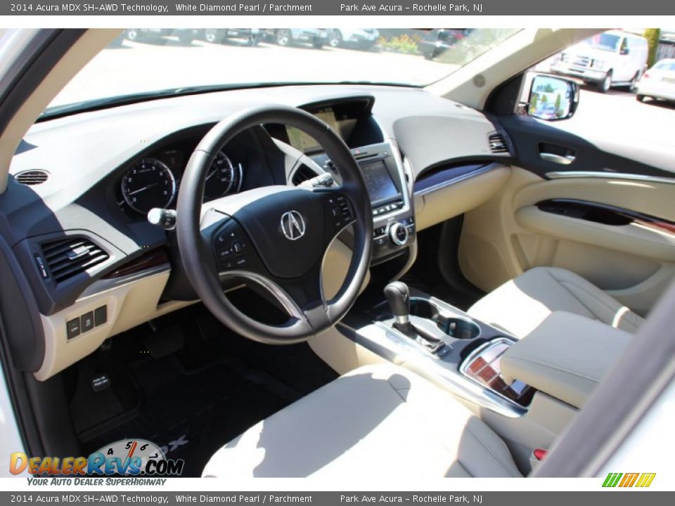 2014 Acura MDX SH-AWD Technology White Diamond Pearl / Parchment Photo #11