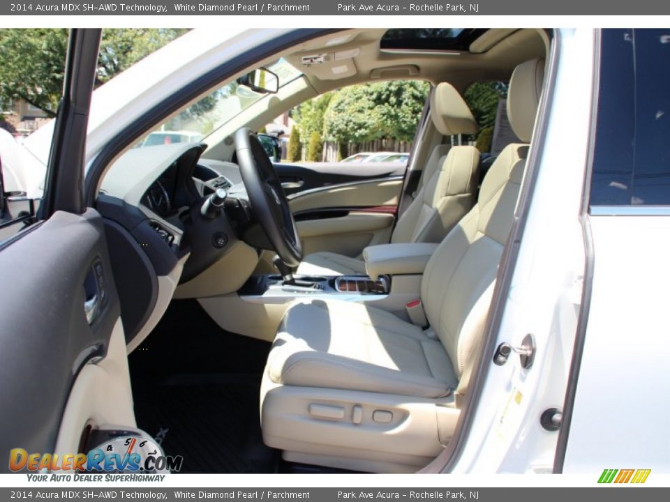 2014 Acura MDX SH-AWD Technology White Diamond Pearl / Parchment Photo #12