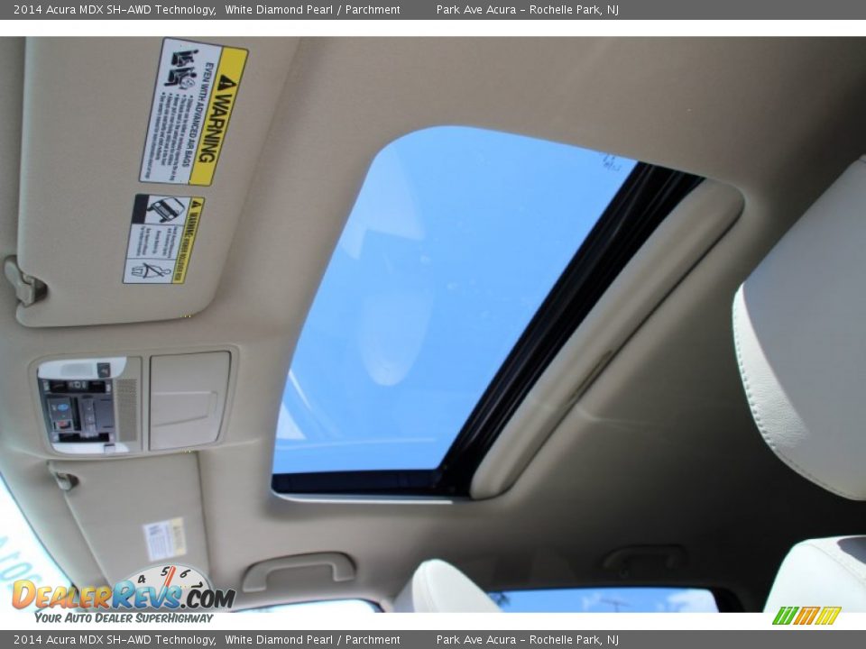 2014 Acura MDX SH-AWD Technology White Diamond Pearl / Parchment Photo #14