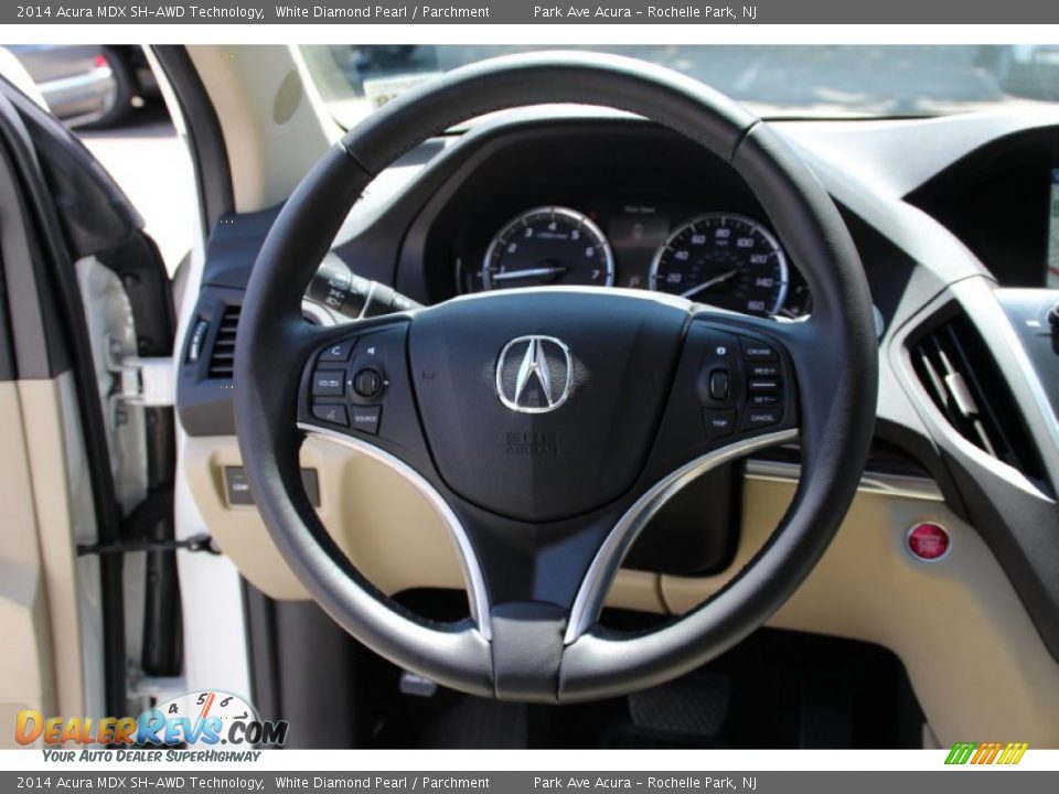 2014 Acura MDX SH-AWD Technology White Diamond Pearl / Parchment Photo #19