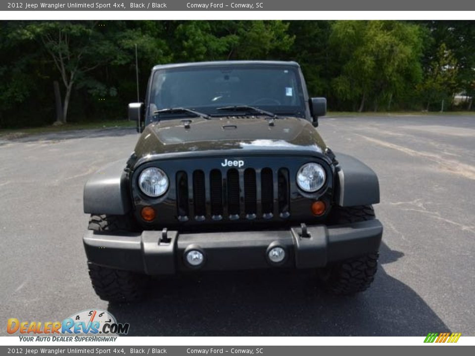 2012 Jeep Wrangler Unlimited Sport 4x4 Black / Black Photo #2