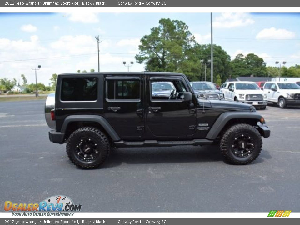 2012 Jeep Wrangler Unlimited Sport 4x4 Black / Black Photo #4