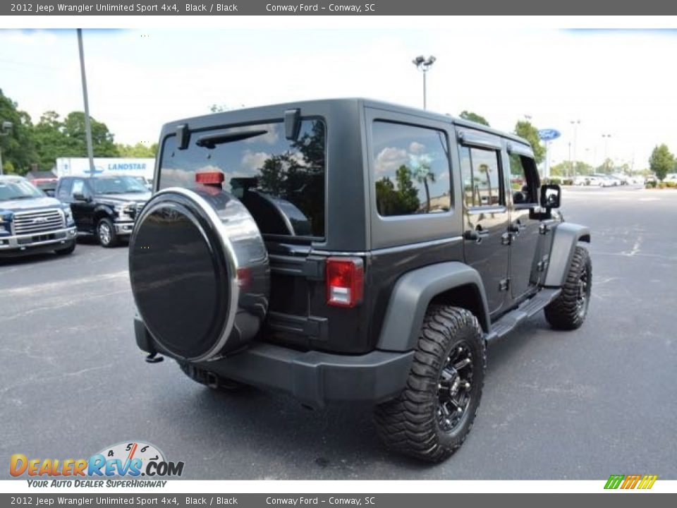 2012 Jeep Wrangler Unlimited Sport 4x4 Black / Black Photo #5